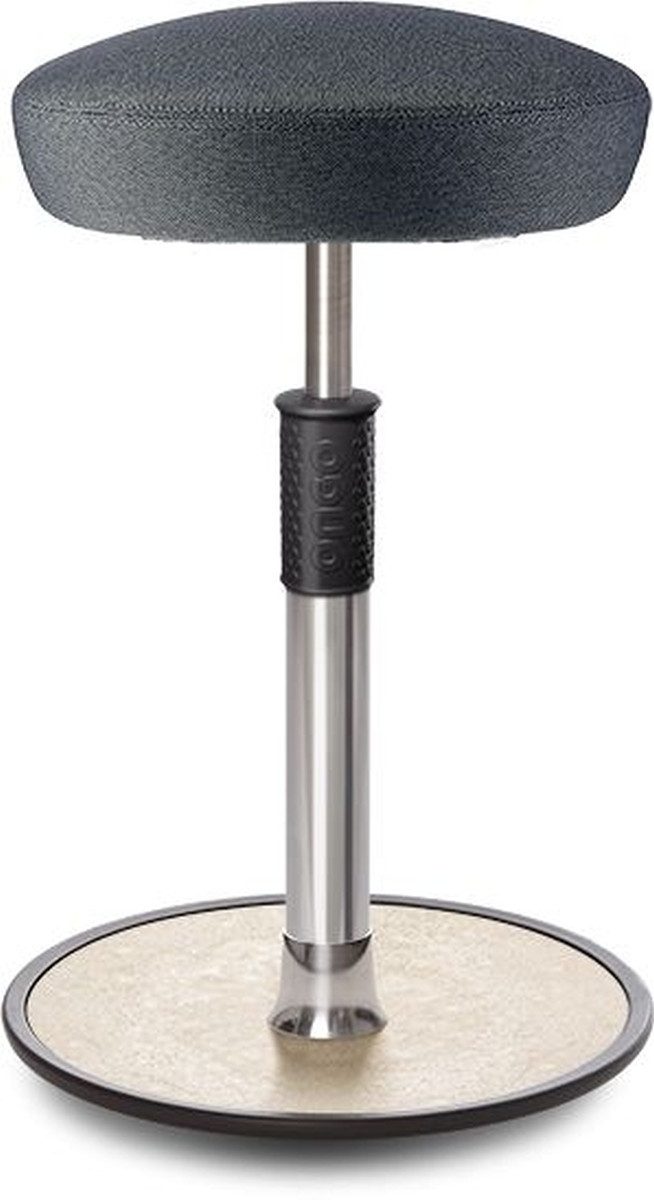 ONGO Bürostuhl Sitz- Stehhocker Free Tall Hutsitz Camira Rivet Anthrazit Chrom /creme