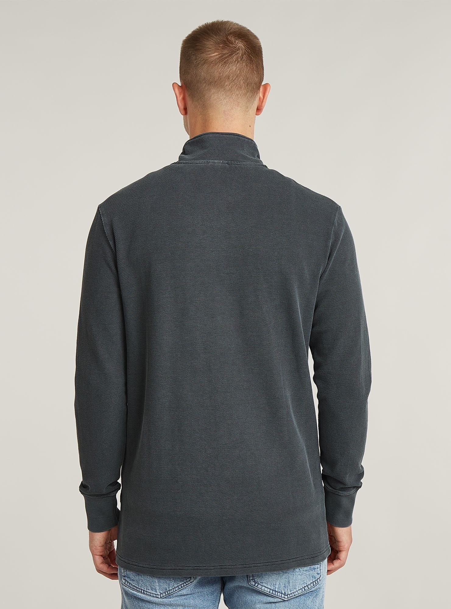 G-STAR T-Shirt Overdyed Half Zip Tweeter