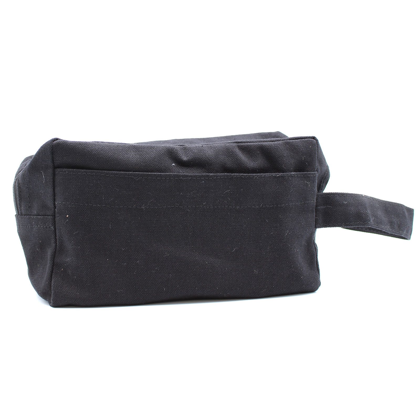 Bali-Homedecor Beuteltasche Baumwoll-Toilettenbeutel-schwarz 10 oz - 20x12x6 cm
