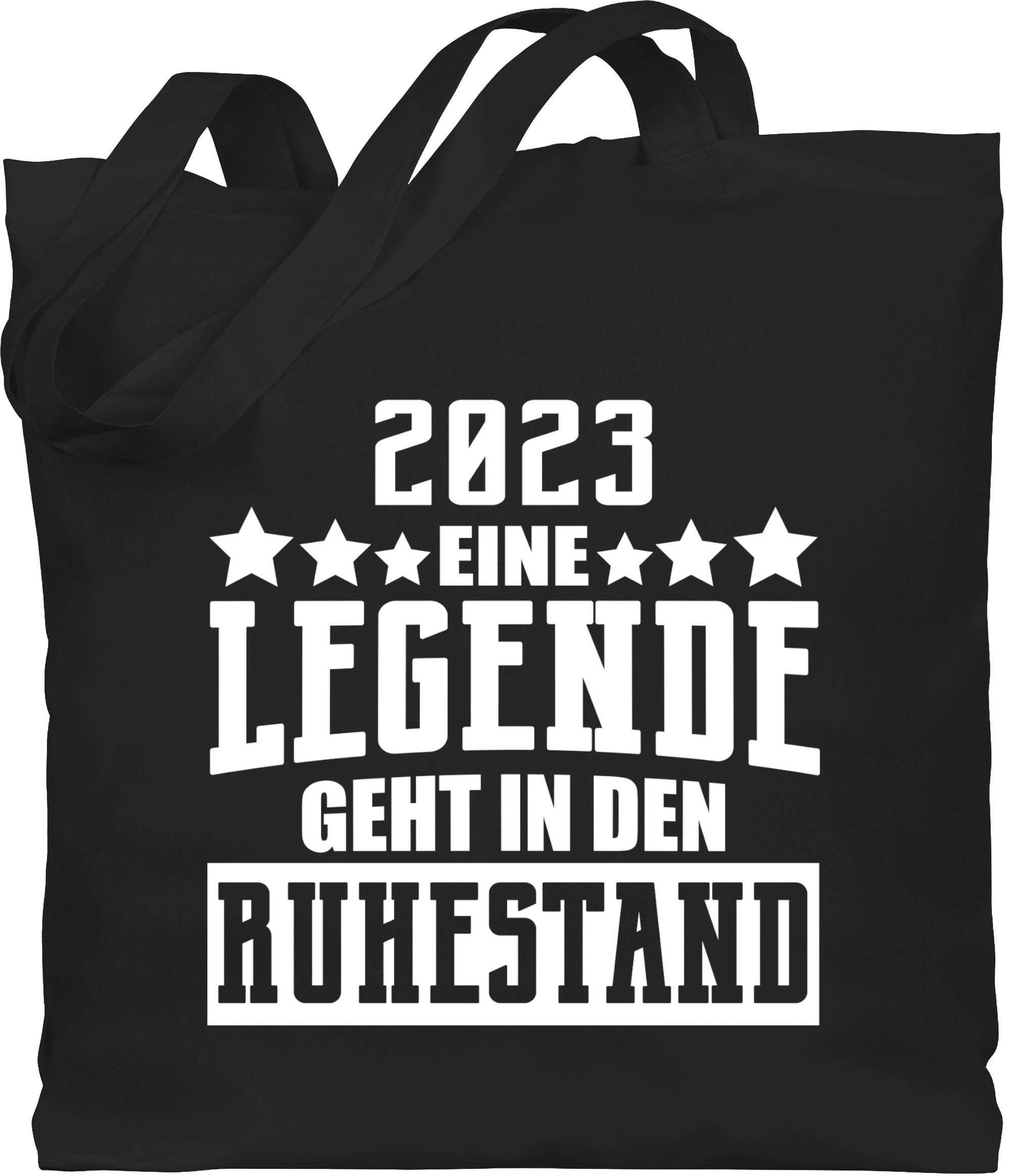 Shirtracer Umhängetasche 2023 - Eine Legende geht in den Ruhestand, Rentner Geschenk 1 Schwarz