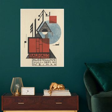 Posterlounge Poster Exhibition Posters, Bauhaus Ausstellung 1923, Karte IX, Mid-Century Modern Malerei