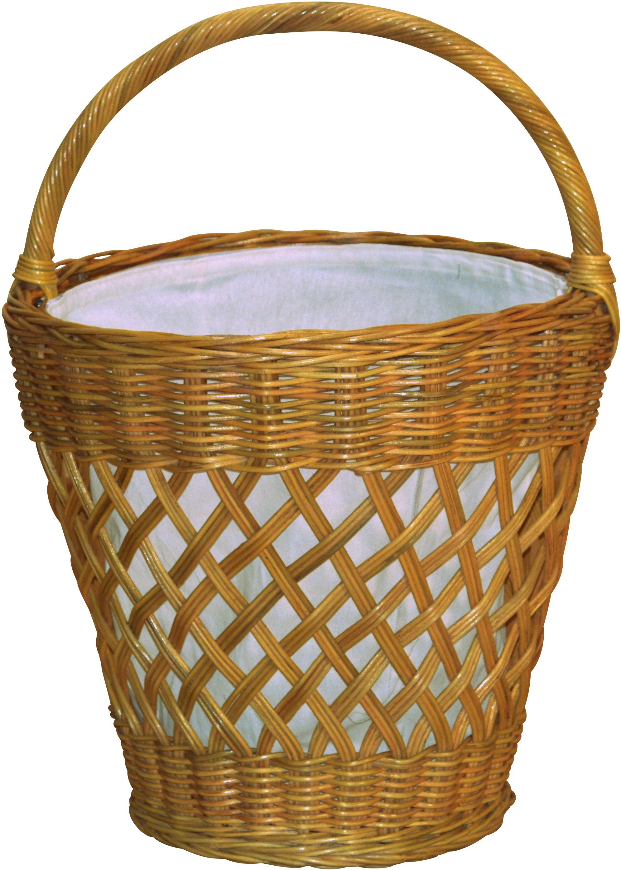 HOFMANN LIVING AND MORE Wäschekorb (1 St), aus Rattan mit praktischem Tragegriff honigfarben