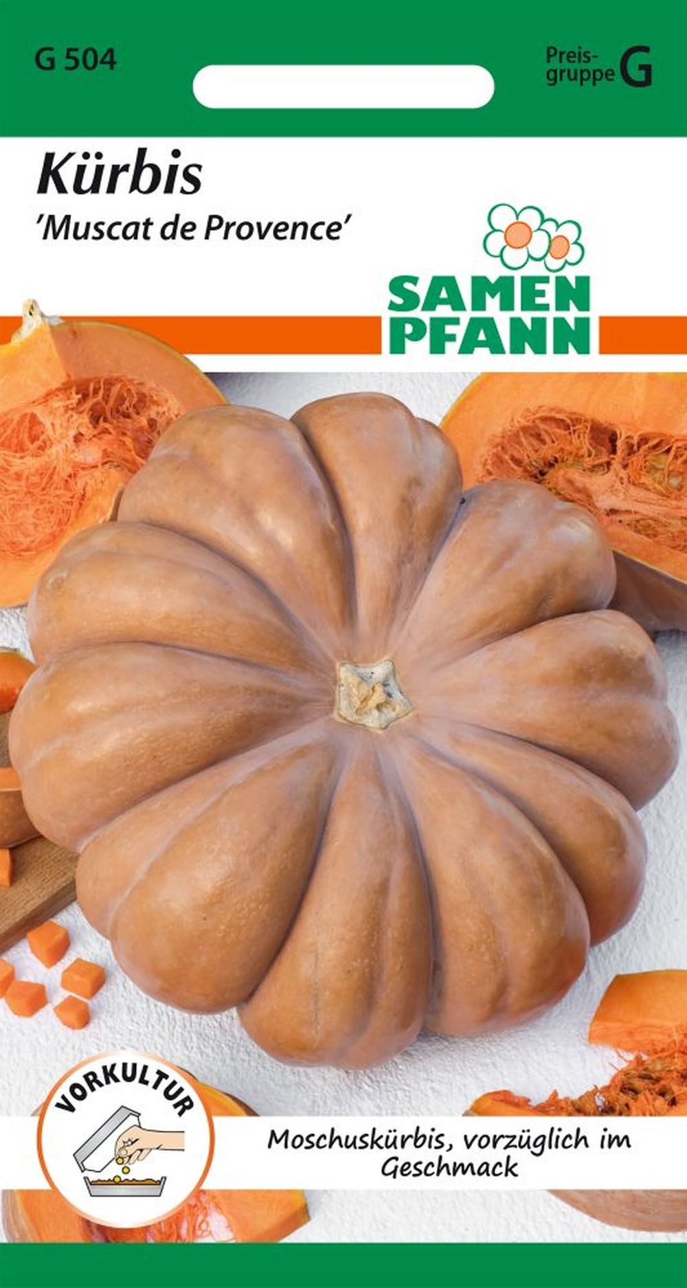 SAMEN PFANN Gemüsesamen Kürbis, Muscat de Provence Moschuskürbis Kürbis-Samen Saatgut Samen, Cucurbit moschata