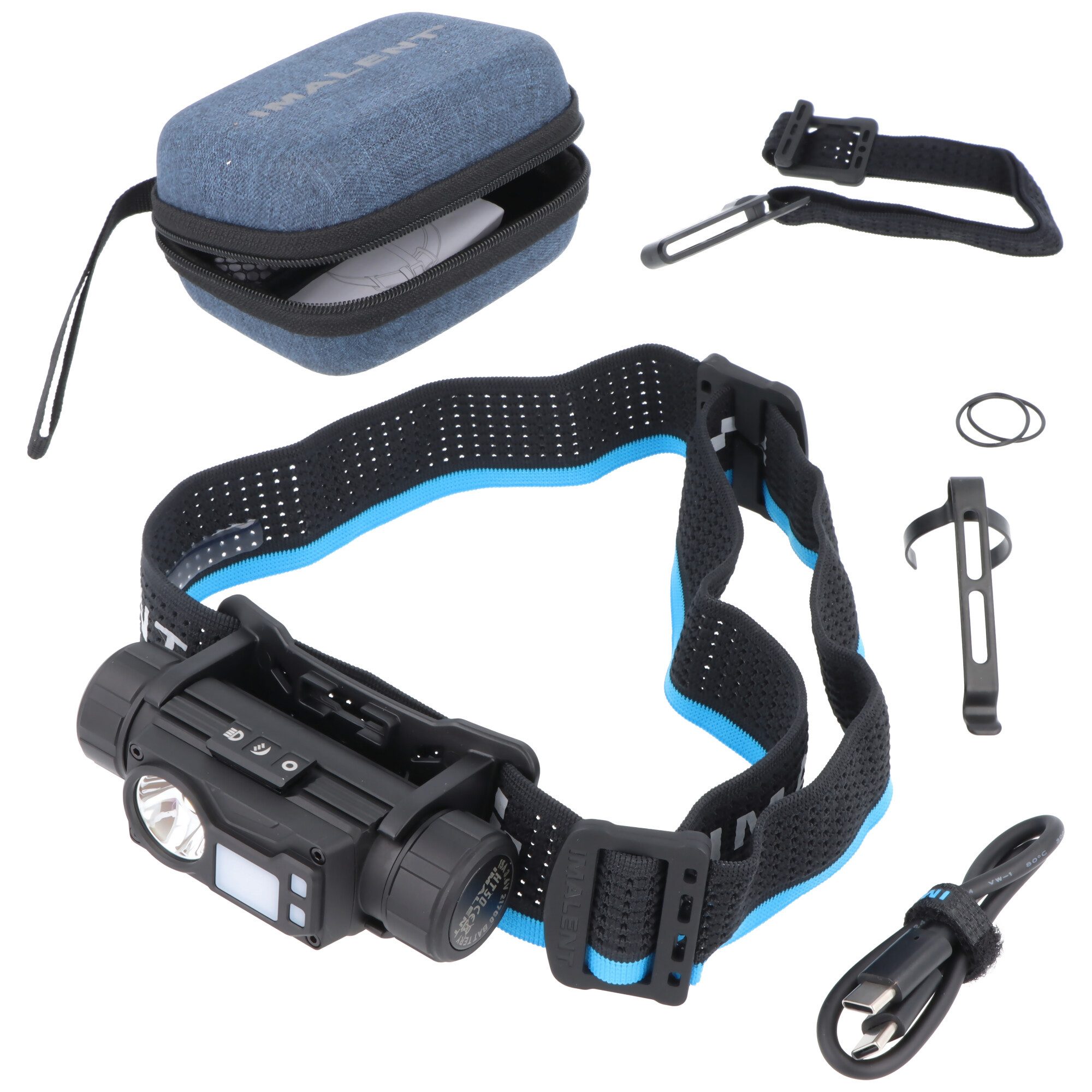 Imalent LED Taschenlampe Imalent HT50 Stirnlampe, 3000 Lumen, zwei Lichtquellen, Powerbank Fun