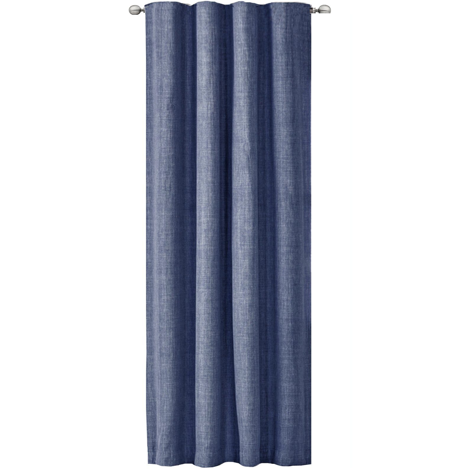 Blickdichter Vorhang JEMIDI mit Vorhang Kräuselband, Blau 140x245cm