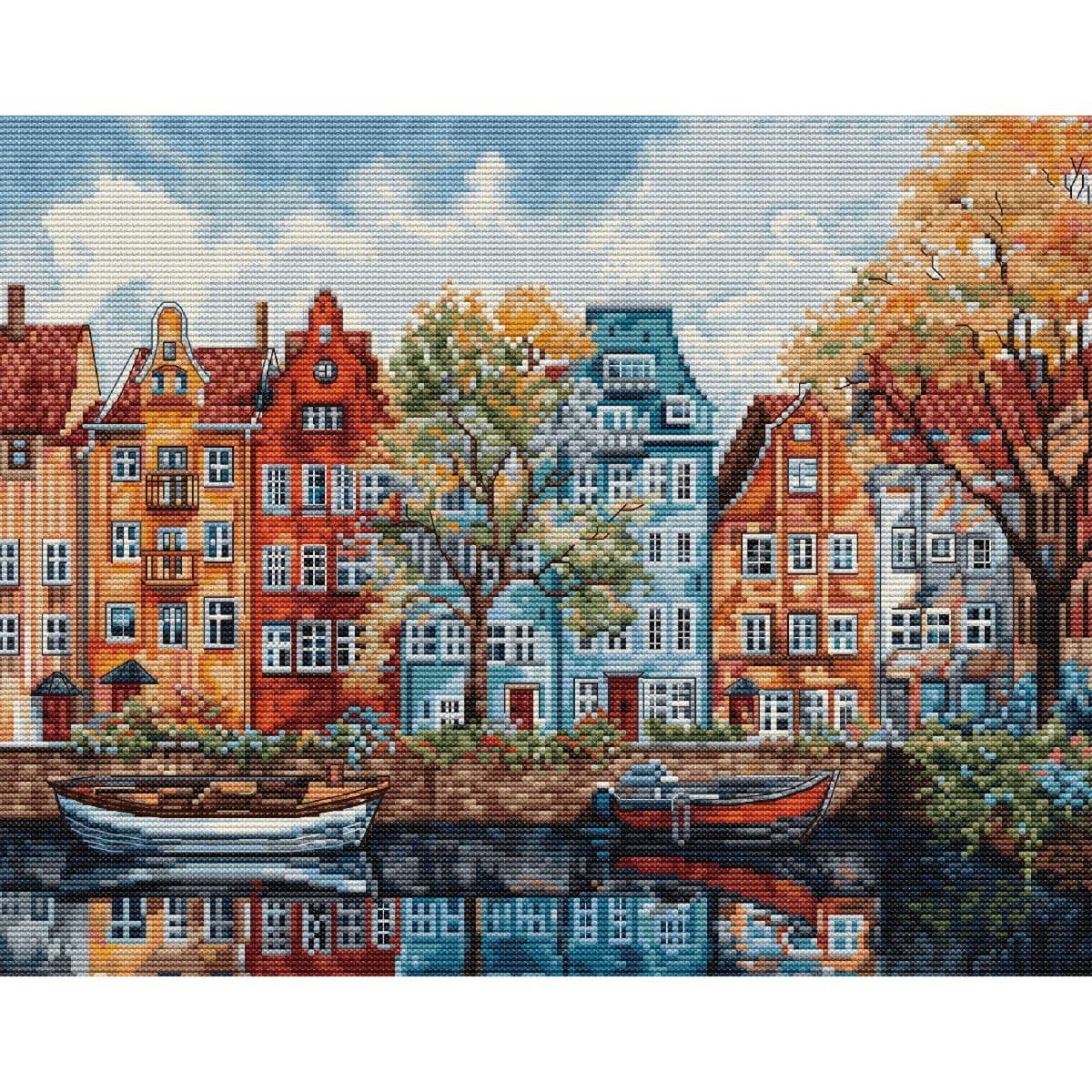 Luca-S Kreativset Luca-S Kreuzstich Stickpackung "Kopenhagen", Zählmuster, 30x24cm..., (embroidery kit by Marussia)