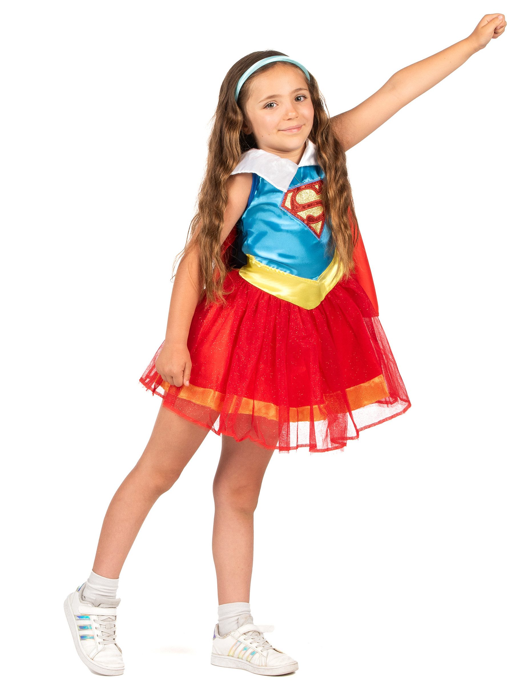 Rubie´s Kostüm Supergirl-Mädchenkostüm DC Super Hero Girls blau-rot-gelb