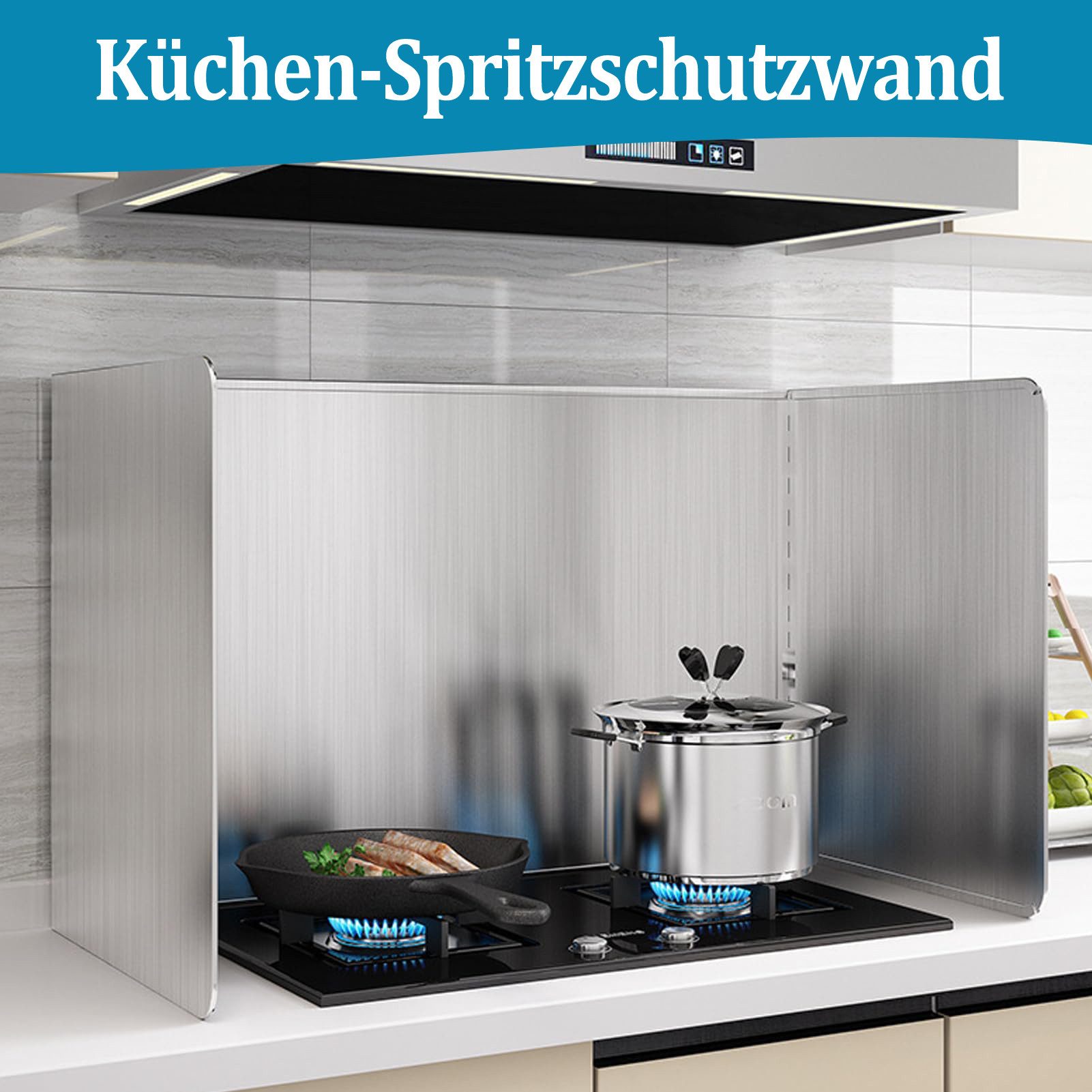 Auledio Spritzschutz Edelstahl-Kochfeld-Spritzschutz, antihaft Spritzschutz günstig online kaufen