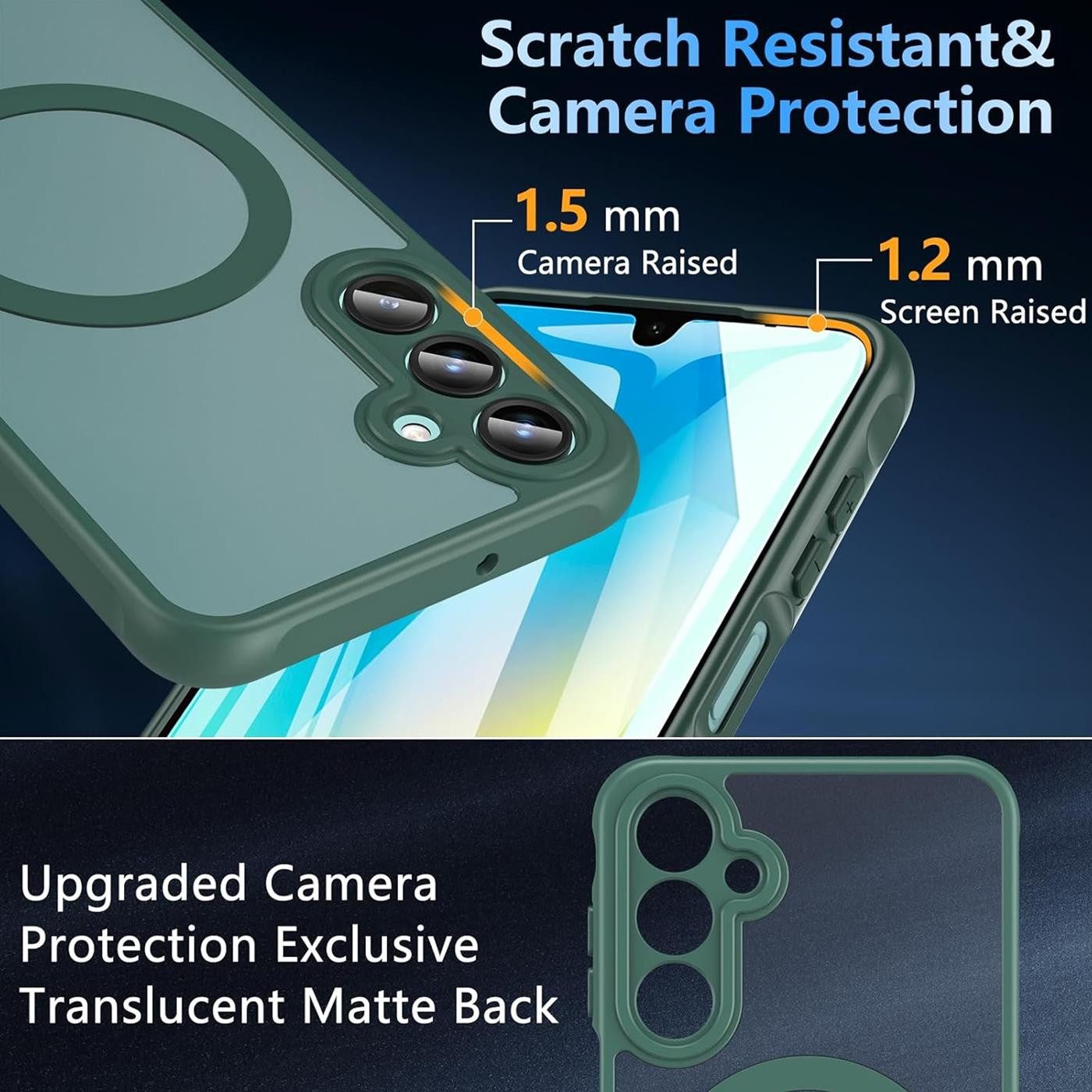 CoolGadget Handyhülle Magnet-Hülle für Samsung Galaxy A17 5G Schutzhülle magnetisch 6,7 Zoll, Hülle Matt Stoßfest kompatibel mit QI-Laden Zubehör Kameraschutz Case