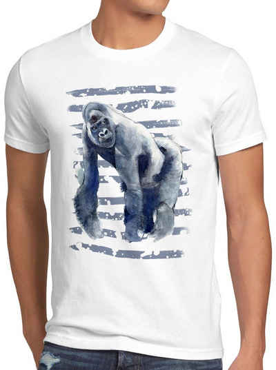 style3 Print-Shirt Herren T-Shirt Gorilla safari zoo dschungel sommer