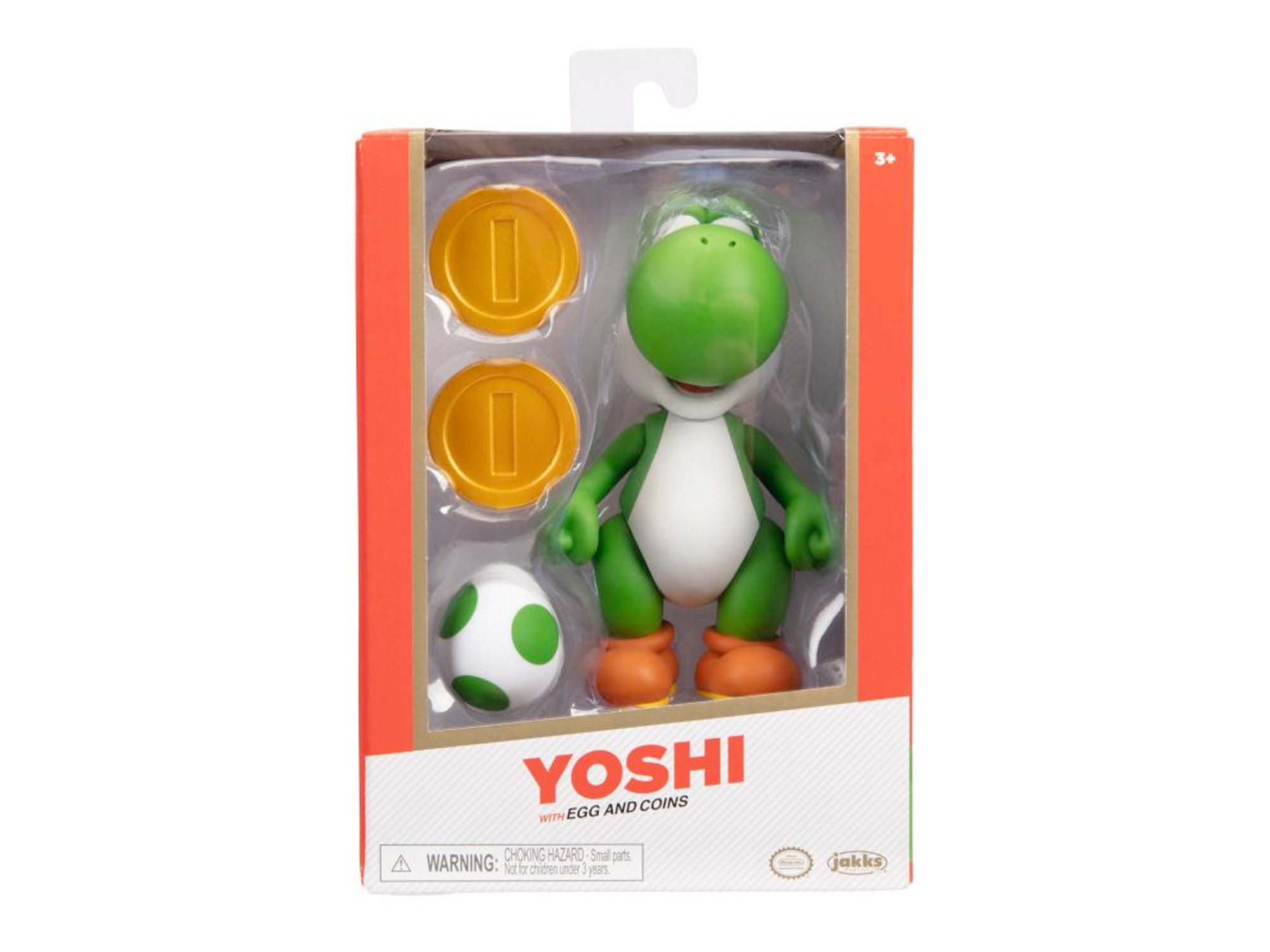 Super Mario Actionfigur Nintendo Super Mario Figur Yoshi w/ Egg in Sammlerbox, 10cm