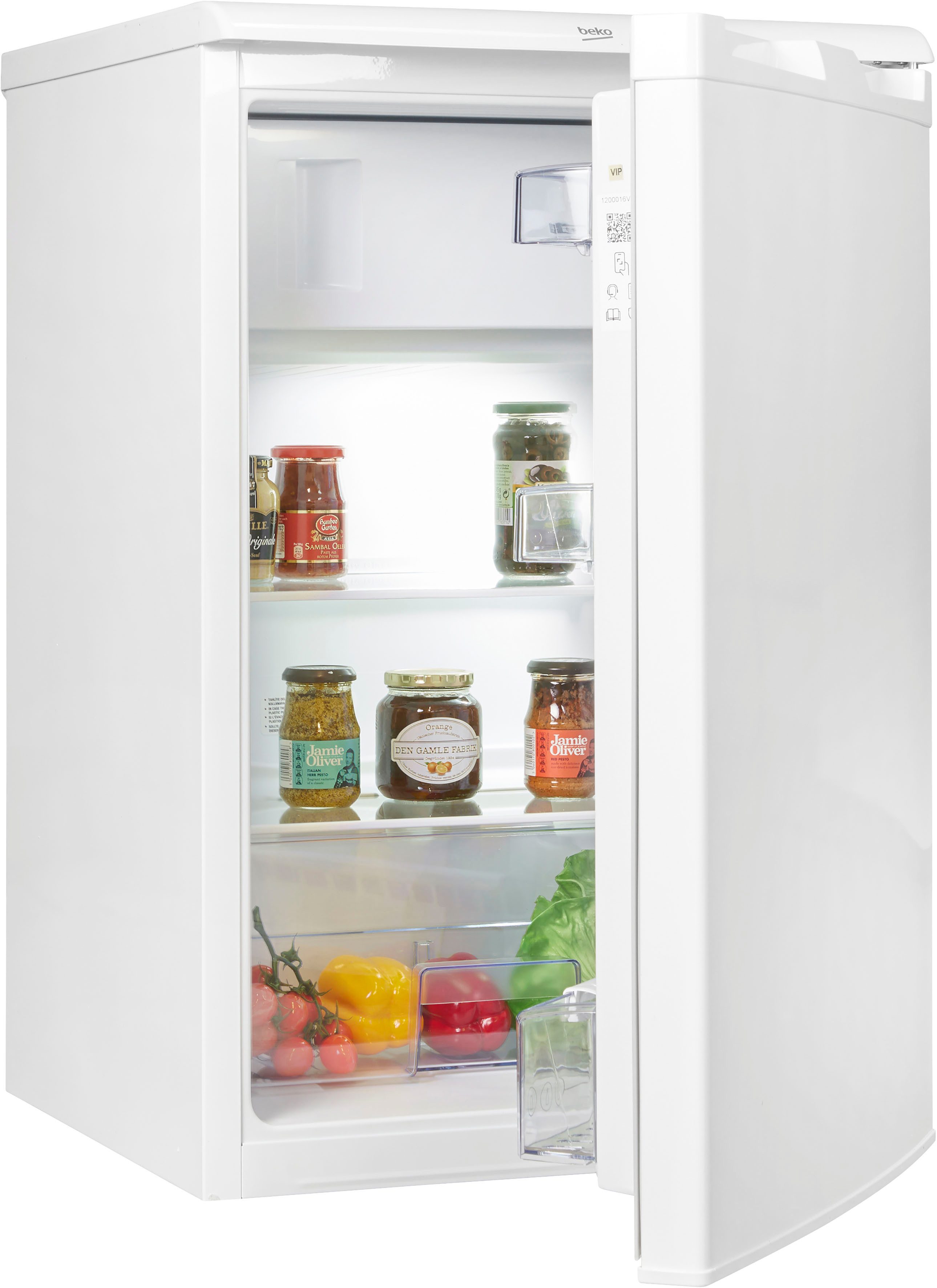 BEKO Table Top Kühlschrank TSE1286N, 84,0 cm hoch, 54,0 cm breit, Türanschlag: rechts, wechselbar