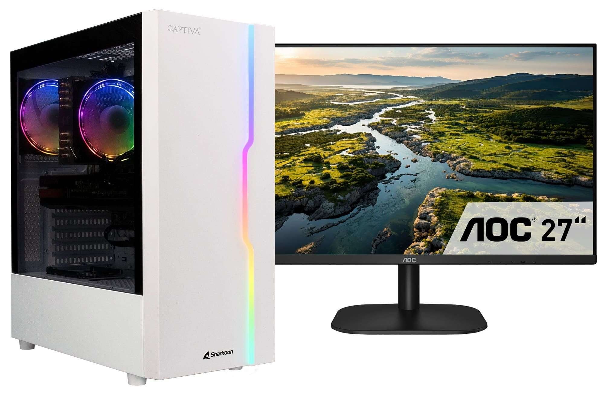 CAPTIVA Power Starter R78-414 TFT Bundle Business-PC-Komplettsystem (27", AMD Ryzen 7 Ryzen 7 5700G, Radeon Graphics, 32 GB RAM, 1000 GB SSD)