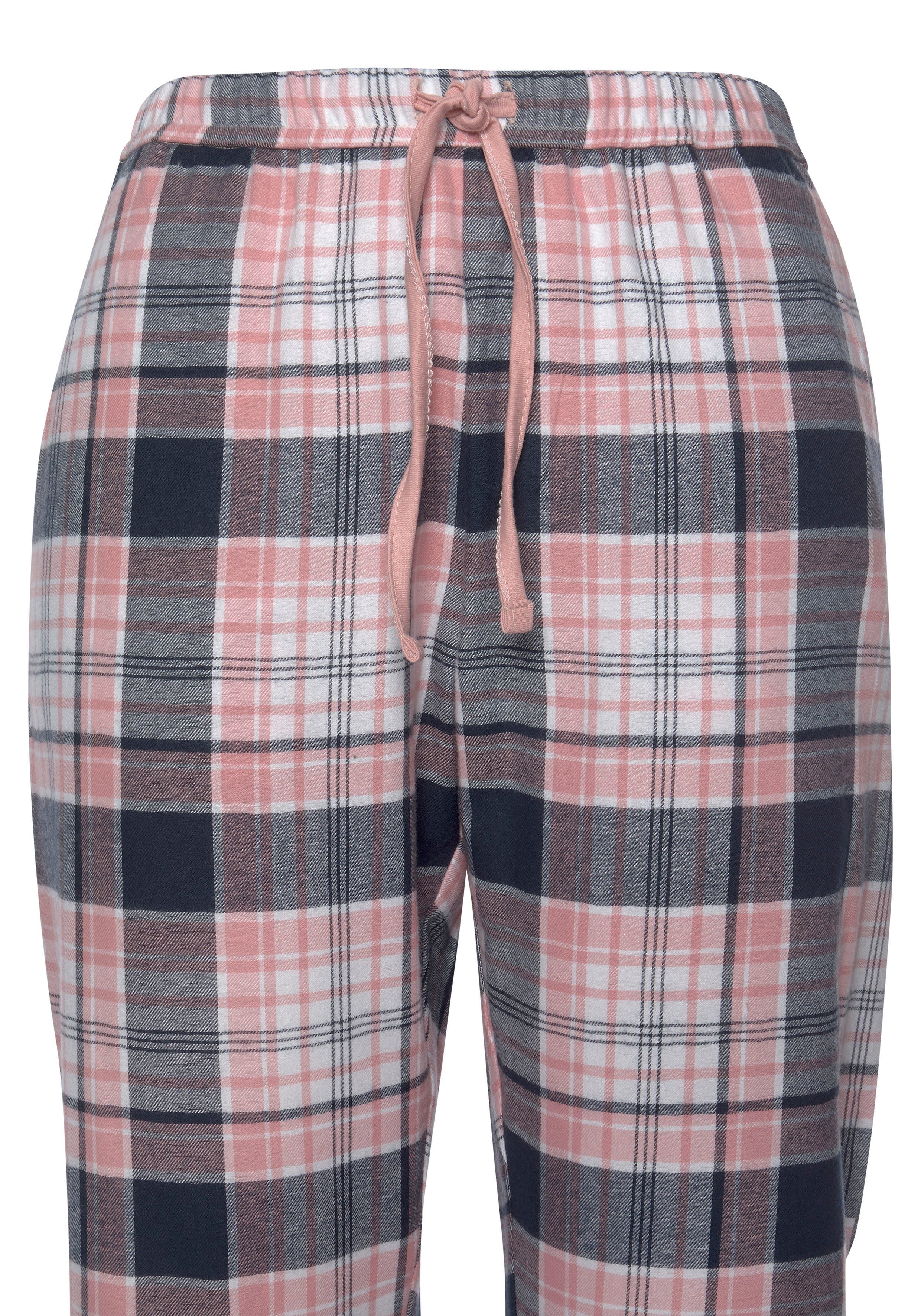 H.I.S Pyjama (Set, 2 tlg) aus Flanell mit Allover-Karomuster