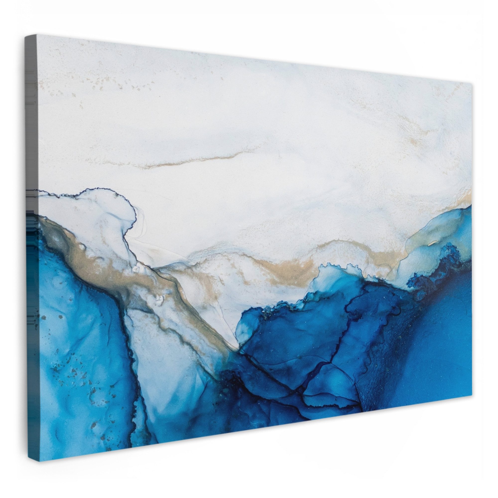 OneMillionCanvasses® Leinwandbild Aquarell - Blau - günstig online kaufen