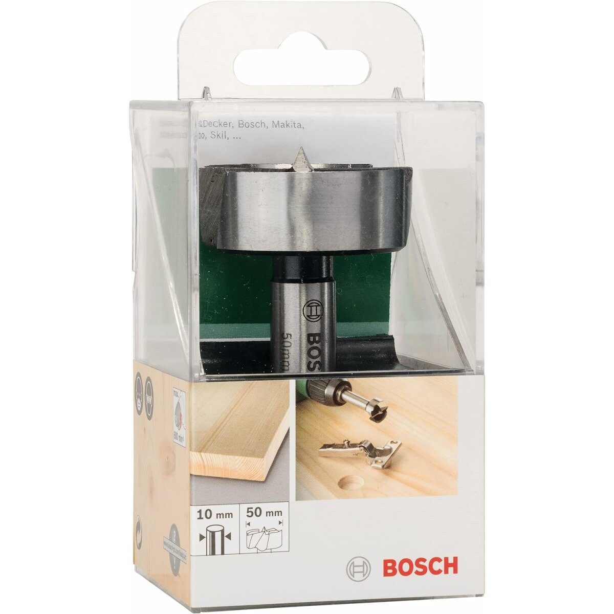 BOSCH Forstnerbohrer Bosch Forstnerbohrer 50 mm Holzbohrer Astlochbohrer Scharnierbohrer