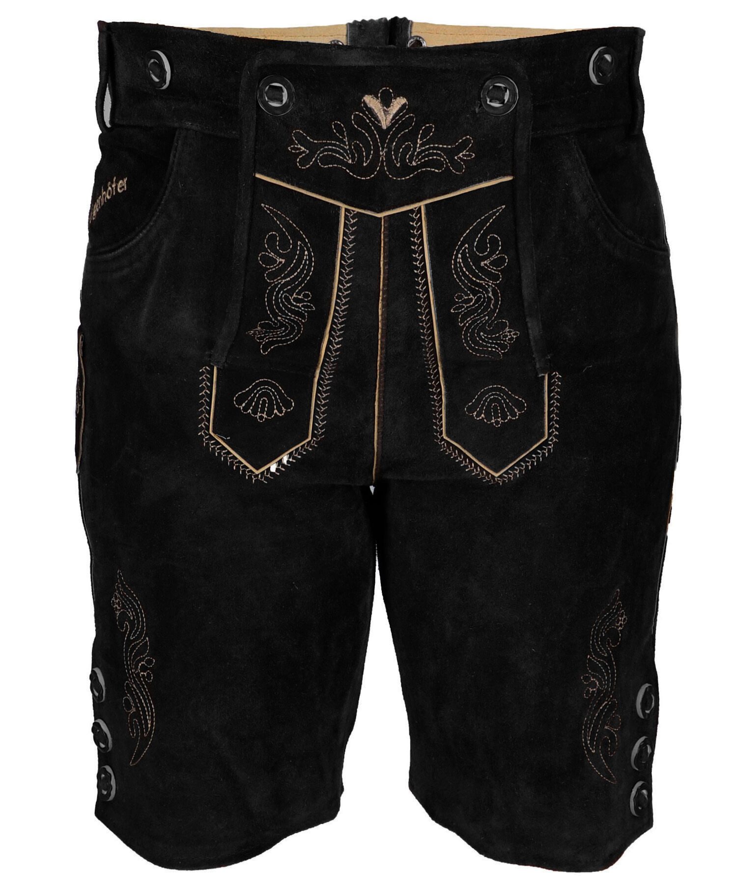 Trachtenlederhose Lederhose Damen Shorts - 100% Rindsleder - Kurze Hose für Frauen