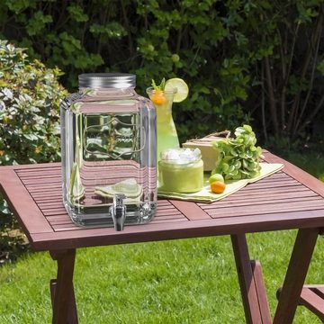 Intirilife Getränkespender, Wasserspender Saftspender Limonadenspender Glasbehälter für Getränke