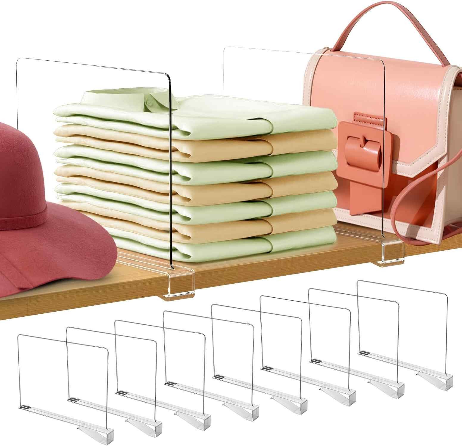 LEAZZLE Taschenorganizer 8 Stück transparente Regalteiler günstig online kaufen