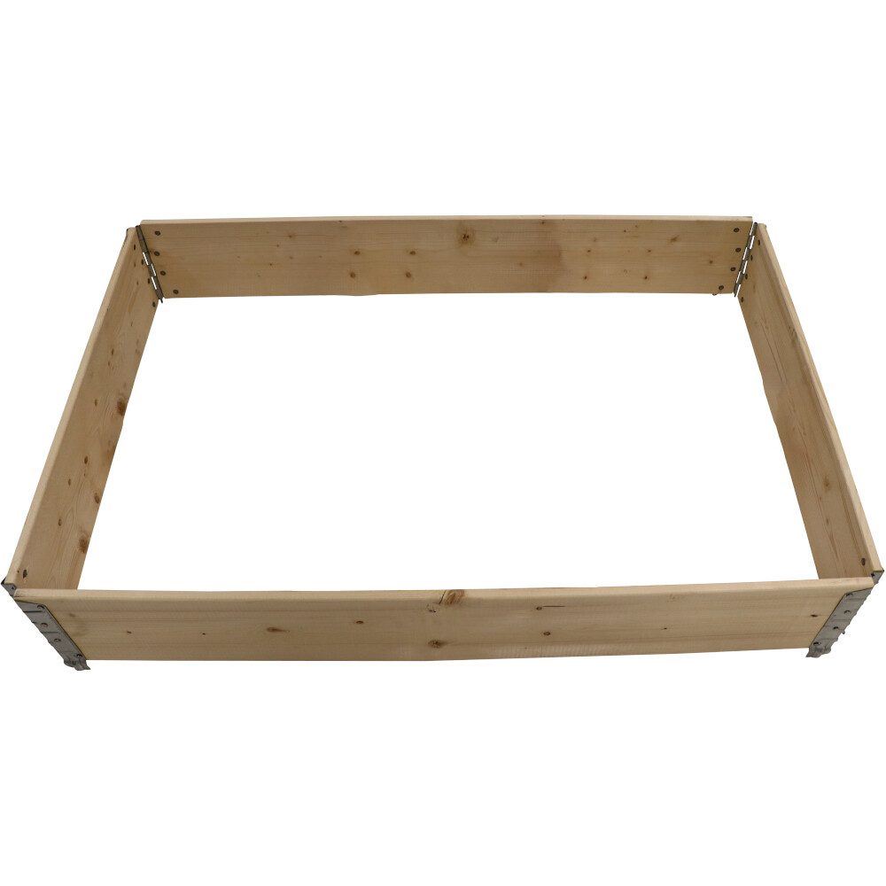 Siena Garden Hochbeet Hochbeet stapelbar 120 x 80 x 19,5 cm natur verzinkte Scharniere