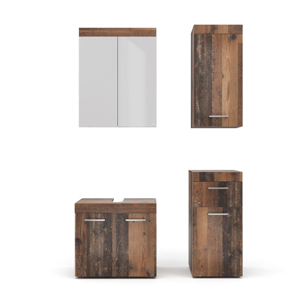 Vicco Badmöbel-Set Luna, Oldstyle, 4 Teile, günstig online kaufen