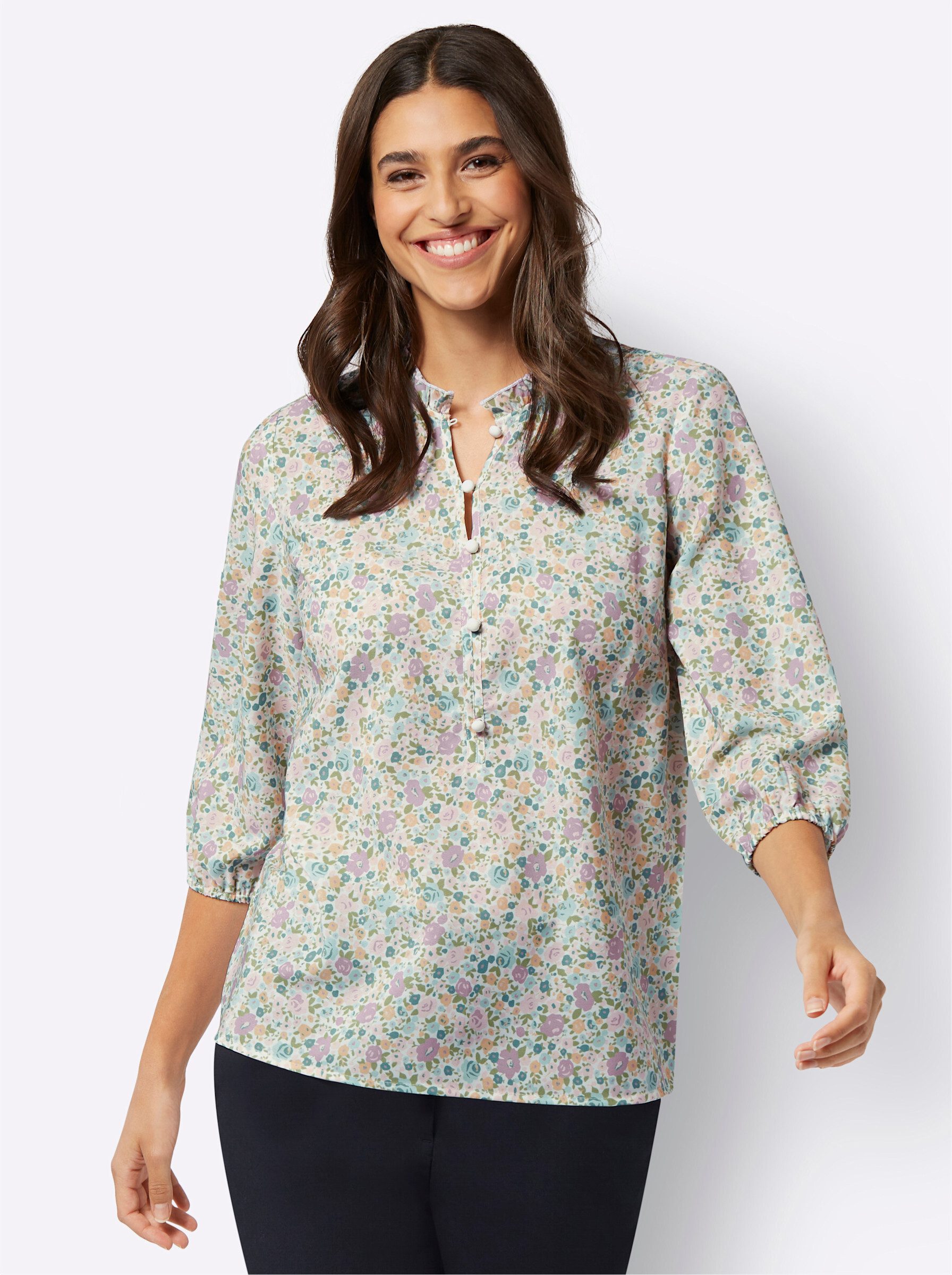 Klassische Bluse Rüschenbluse