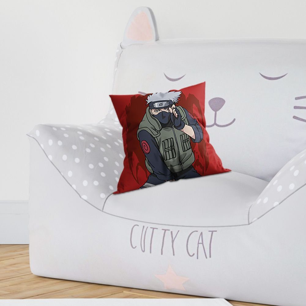 Naruto Dekokissen Kakashi Naruto 40 x 40 cm Kinder Deko-Kissen Wende-Motiv günstig online kaufen