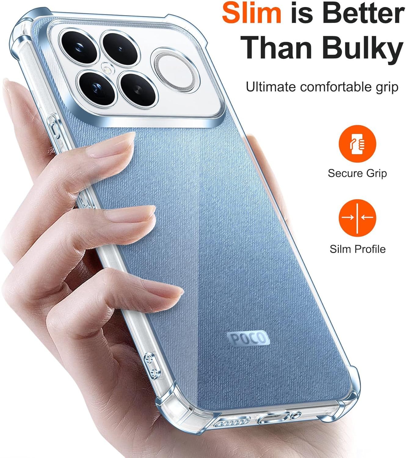 Widmann-Shop Smartphone-Hülle Poco F8 Pro Poco F8 Ultra Case Hülle Transparent Cover Hülle Handy – Bild 2 von 5