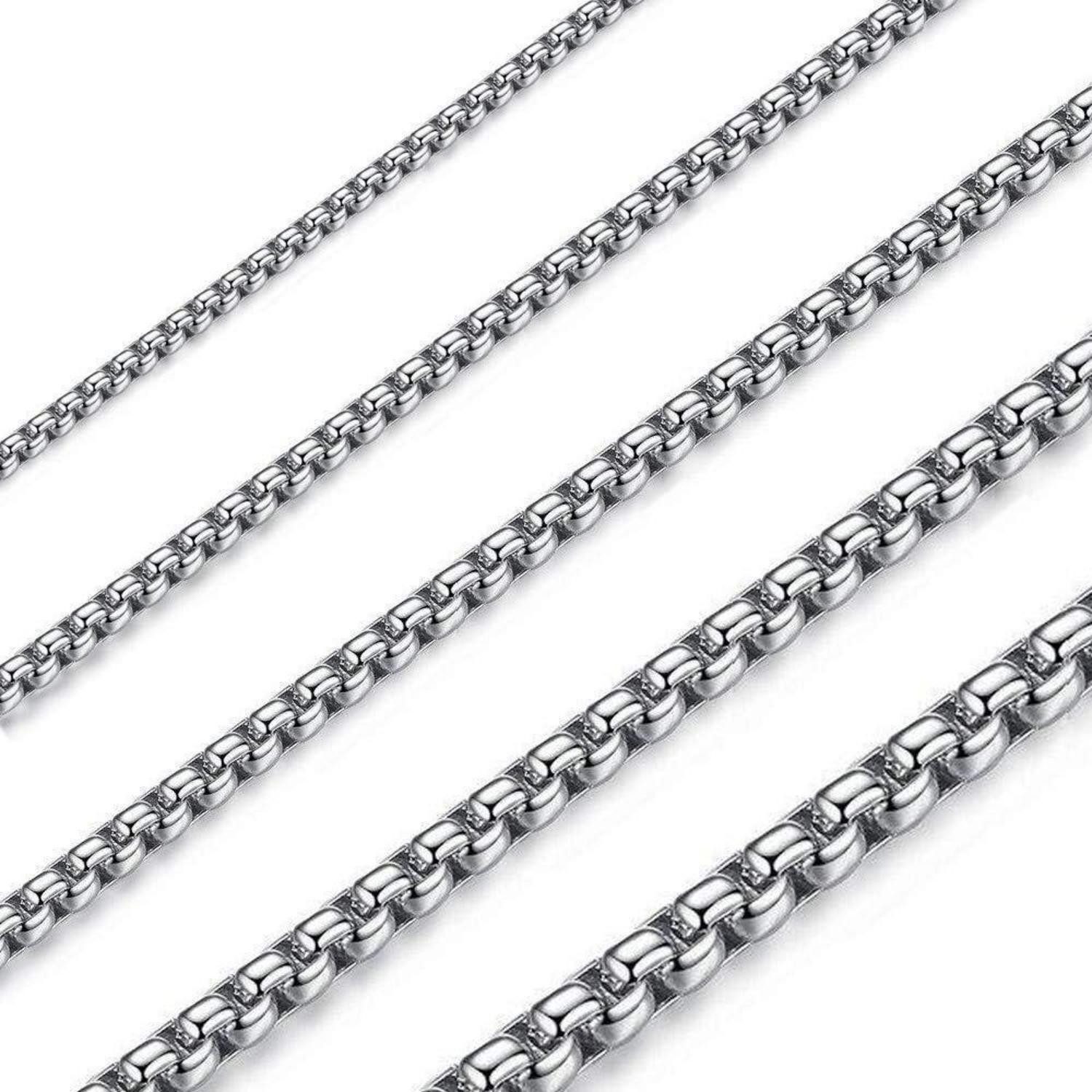 LuxusKollektion Panzerkette Halskette Edelstahl Silber 60.0 Zentimeter Breite 5.0mm 1 Stücke