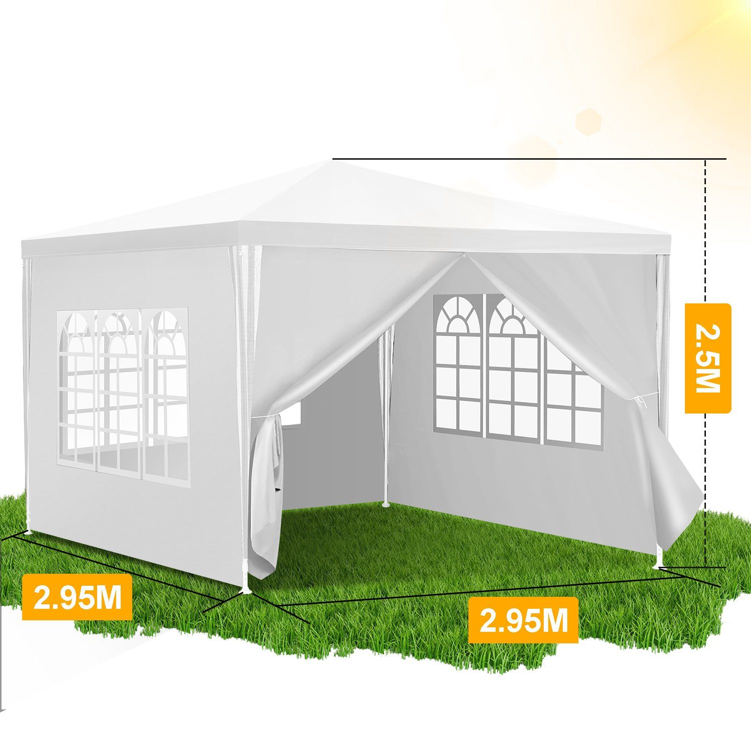 Clanmacy Pavillon Gartenzelt wasserdich Vereinszelt Wasserfest günstig online kaufen