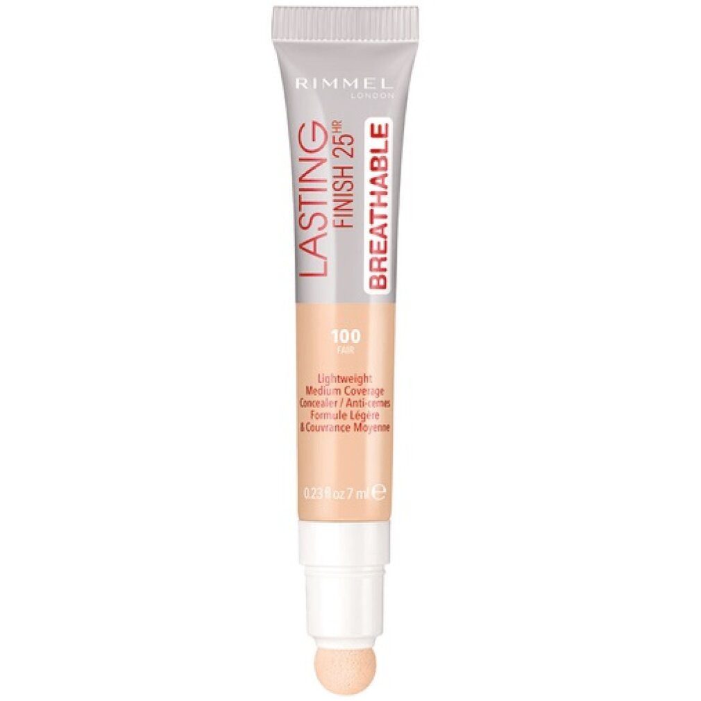 Rimmel London Concealer Lasting Finish Natural Medium Coverage Creme Concealer 100 Fair 7 ml