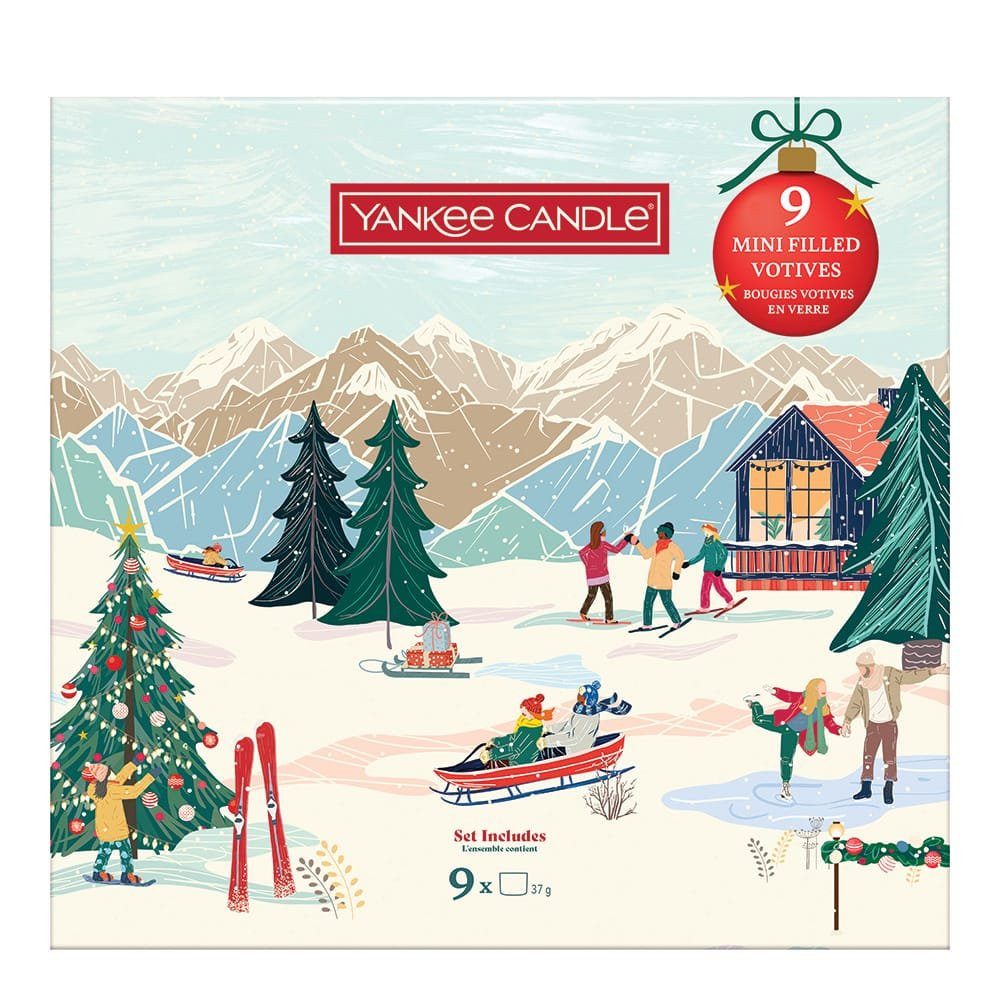 Yankee Candle Duftkerze Yankee Candle - 9er Set Weihnachten 2025 3D Geschenkbox Buch Edition