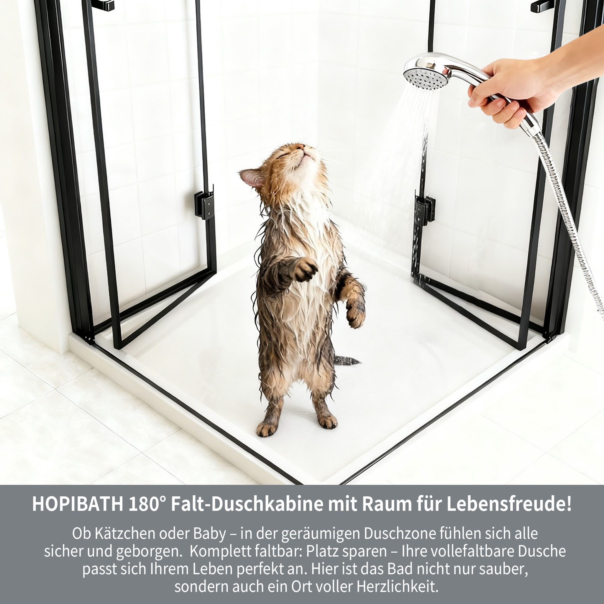 Hopibath Duschwand faltbar für Dusche Duschkabine günstig online kaufen