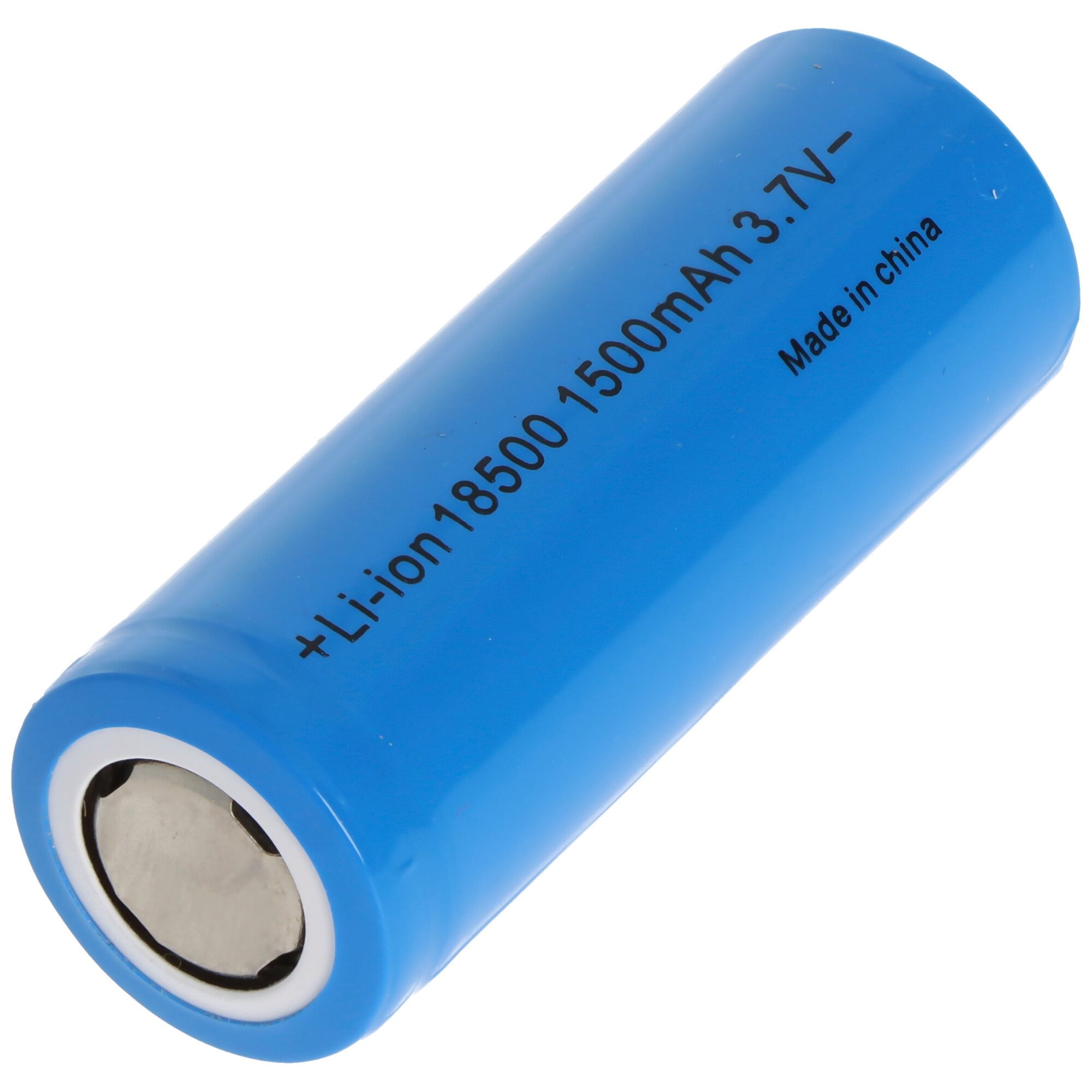 AccuCell 18500 Li-Ion Akku mit 3,6-3,7 Volt, 18500-A1, 1500mAh, flacher Pluspo Akku 1500 mAh (3,7 V)