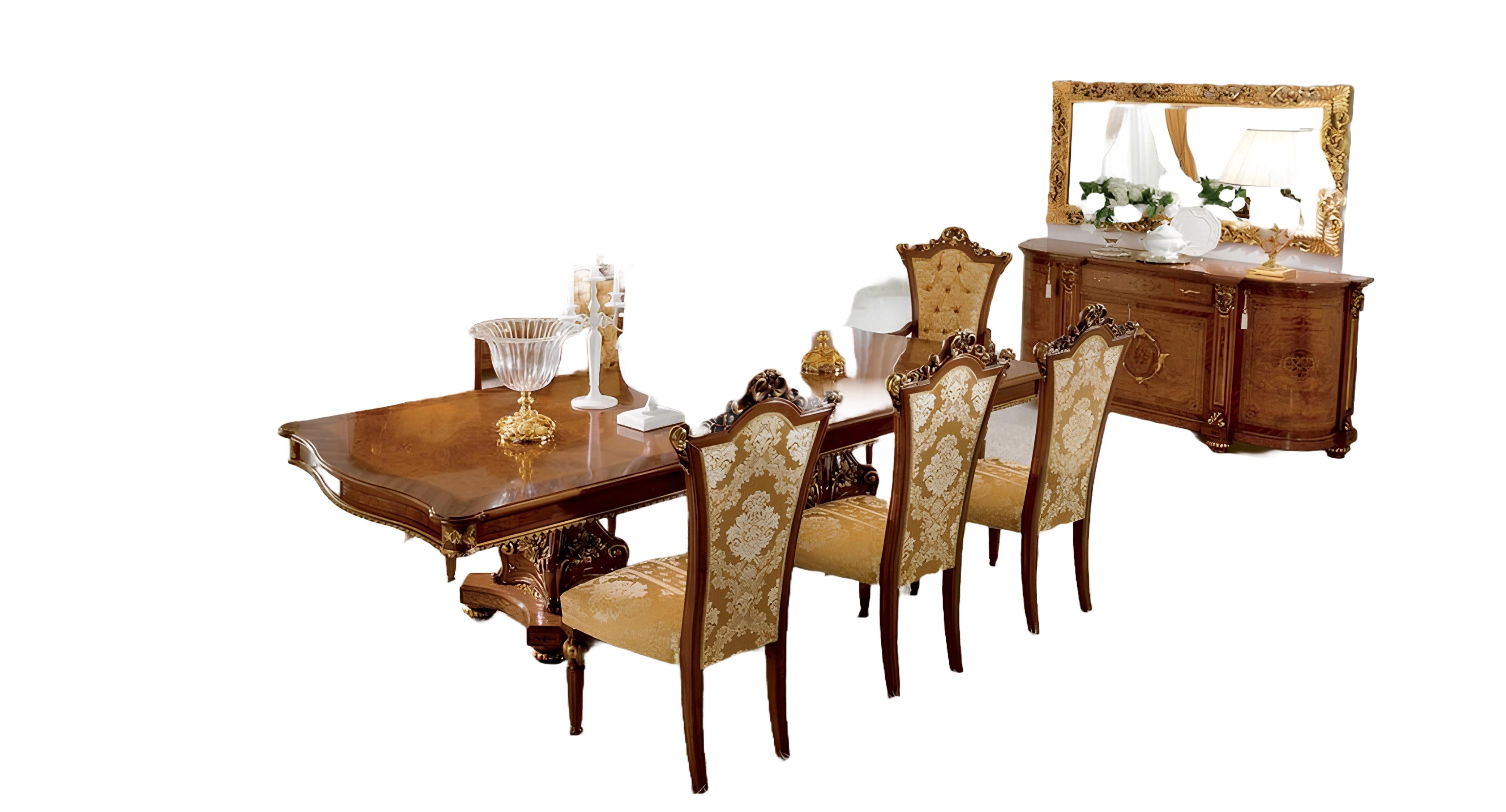 Xlmoebel Esstisch Luxuriöser Barocktisch aus braunem Holz mit detailreicher Verzierung (Esstisch), Hergestellt in Europa