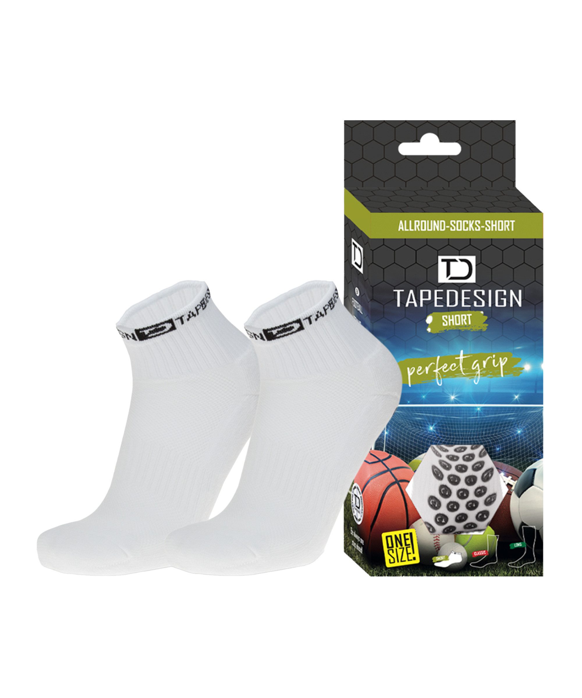 Tapedesign Sportsocken Tapedesign Gripsock Short Socken Sportsocken Baumwolle