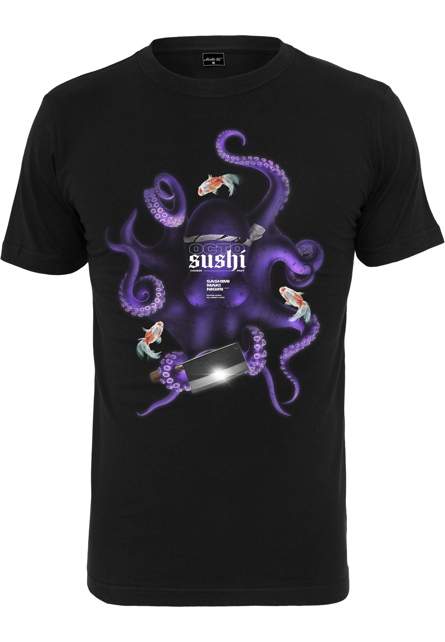 MisterTee Kurzarmshirt Herren Octopus Sushi Tee (1-tlg)