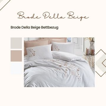 Bettwäsche DELLA Bettbezug-Set 200x220 cm 6-teilig 2 Person 100 % Baumwollsatin, Cotton Box