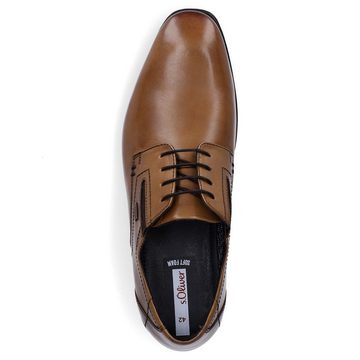 s.Oliver s.Oliver Herren Leder Schnürschuh cognac braun Schnürschuh