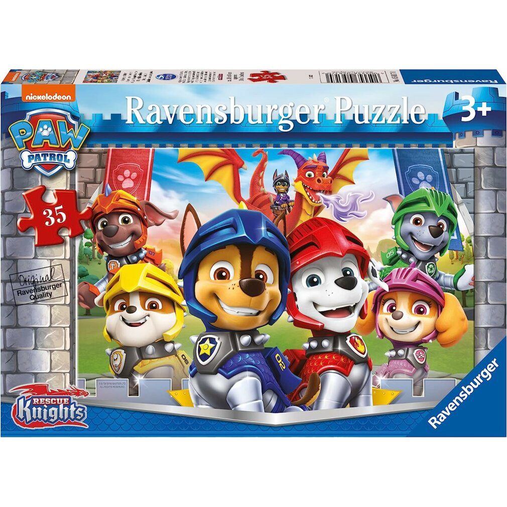 Ravensburger Puzzle RAVENSBURGER Puzzle Paw Patrol: Rettungs-Ritter 35 Stück, Puzzleteile