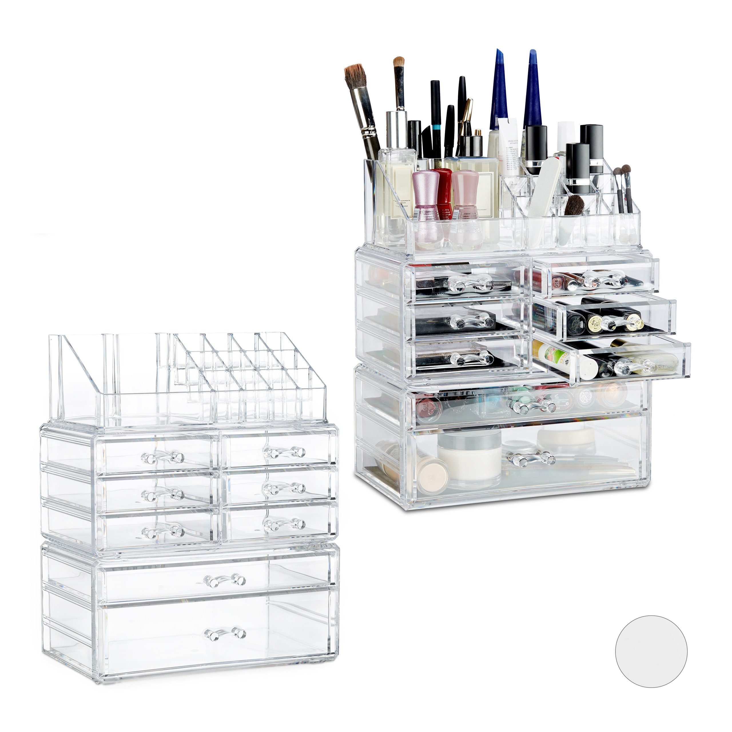 Make-Up Organizer 2 x Make Up Organizer transparent