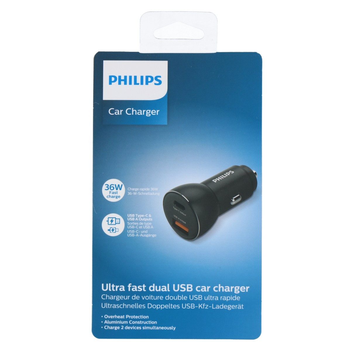 Philips Philips Autoladegerät Schnell USB-Ladegerät