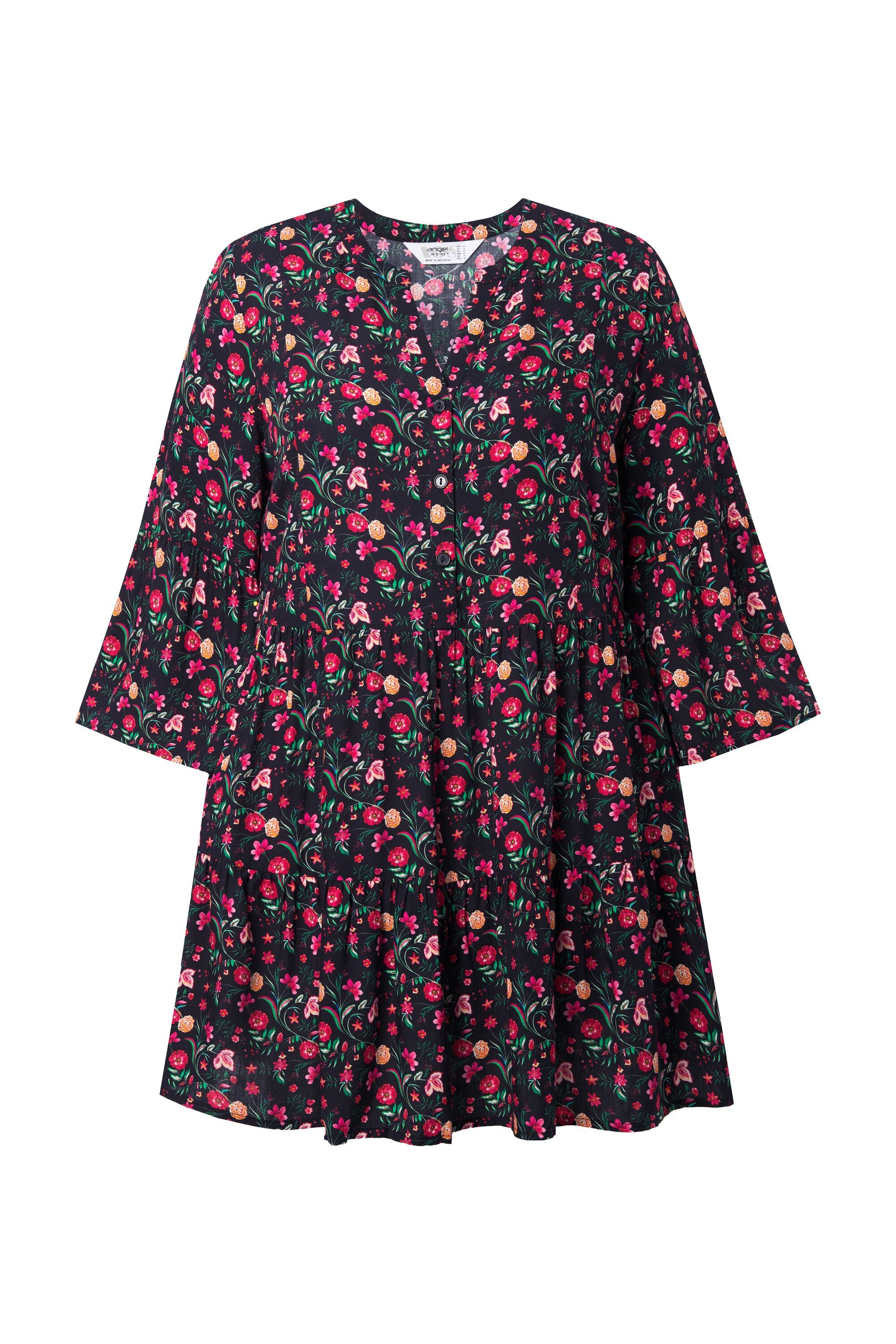 Angel of Style Tunika Tunika A-Linie Blumenmuster Volants günstig online kaufen