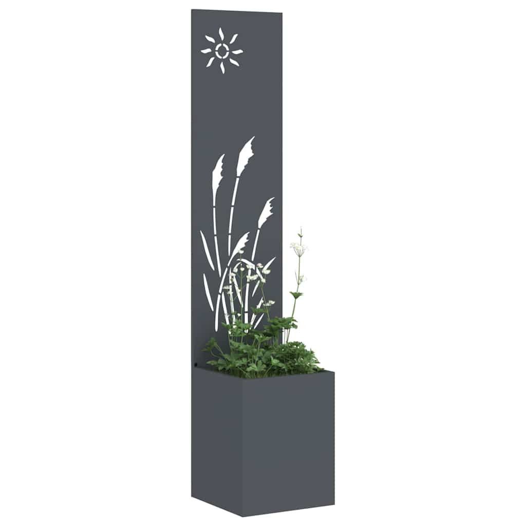 vidaXL Wandbild Garten Sichtschutz-Leinwand Anthrazit 32 günstig online kaufen