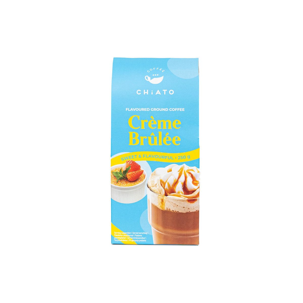 CHiATO Kaffee Gemahlener Kaffee mit Crème-Brûlée Geschmack CHiATO Crème Brûlée, 250