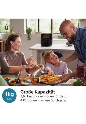 Philips Karšto oro gruzdintuvė Airfryer XL HD9257/88 su 56 l Sichtfenster 1700 W RapidAir Technologie Digitalem Display