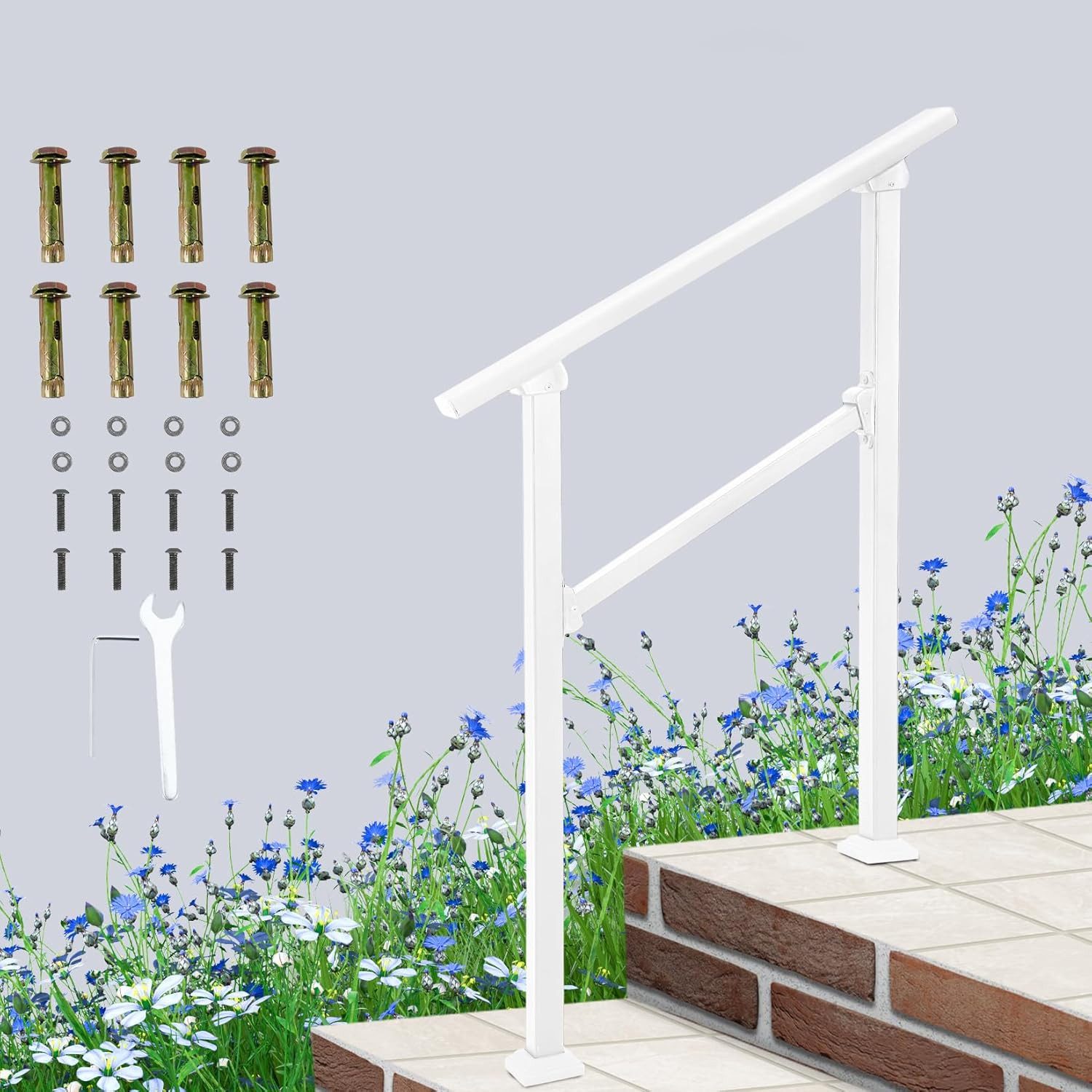 GarveeMore Handlauf für Außentreppen Treppengeländer Treppenhandlauf-Set, 62 cm Gesamtlänge, (1 St)