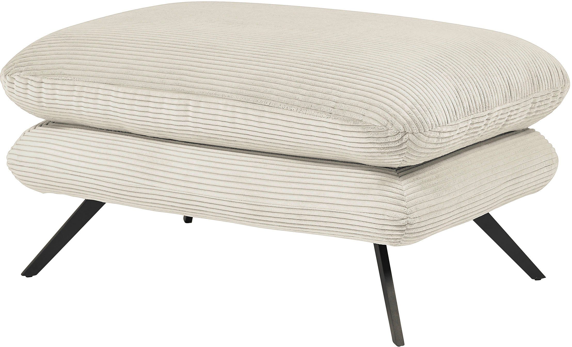 3C Candy Hockerbank Beatrice, mit modernem Polsteraufbau, auch in Breitcord, passend zur Serie