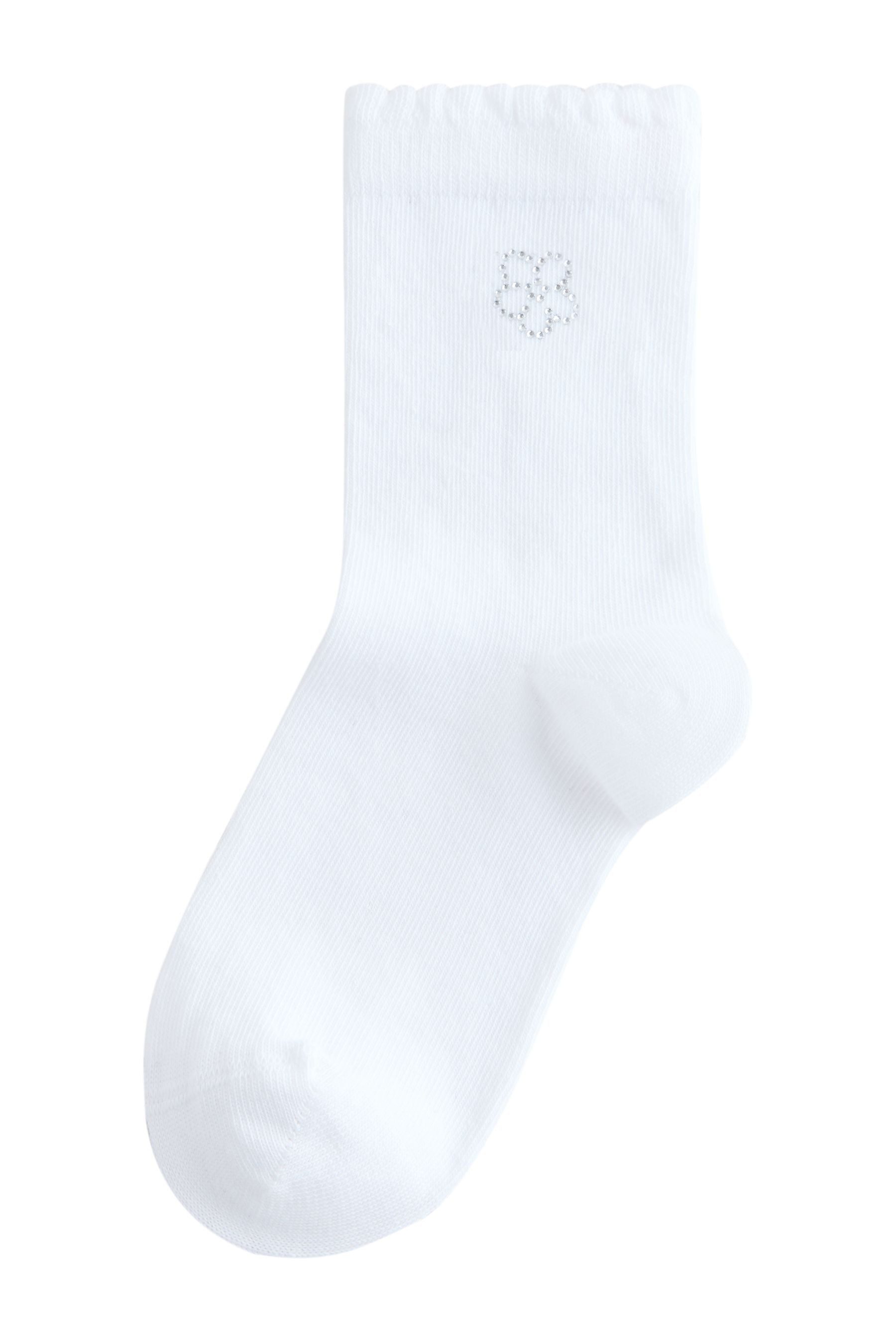 Next Kurzsocken Knöchelhohe Socken mit Strass, 5er-Pack (5-Paar)