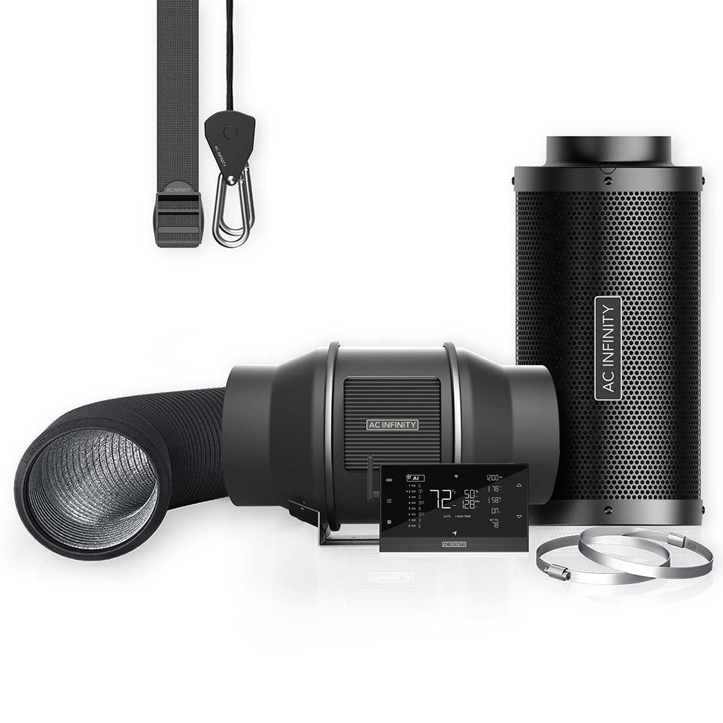 AC INFINITY Ventilatorkombigerät AC Infinity Luftfilter Set AI+ PRO, 150 mm Luftfilter-Set mit AI+ Controller